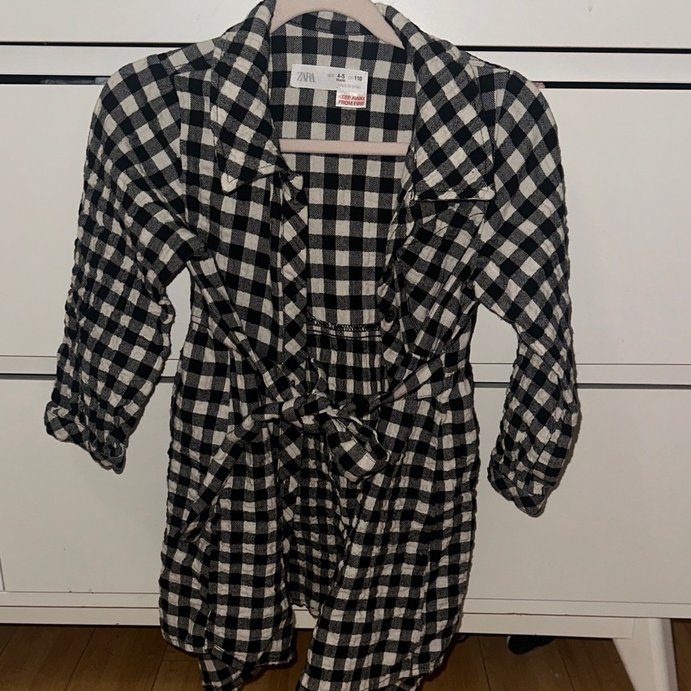 Zara Monochrome Checkered Jacket